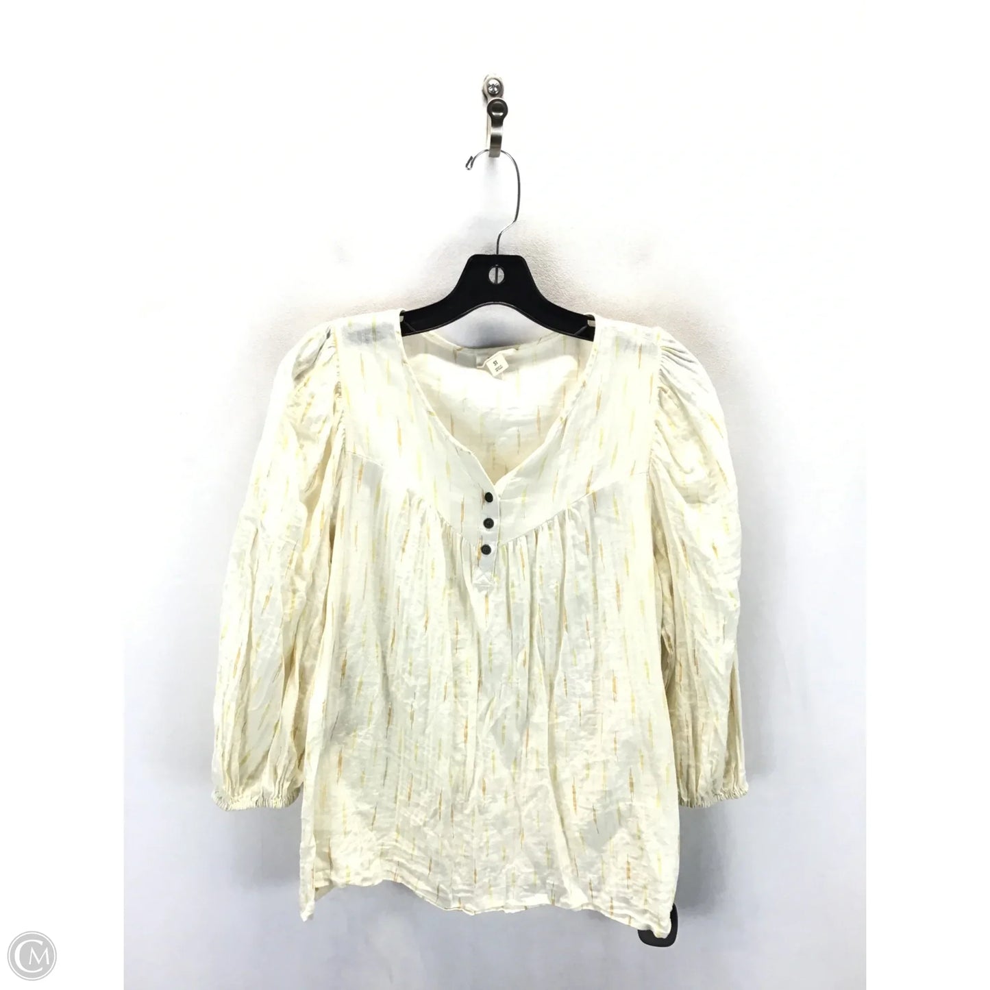 Top Long Sleeve By Ana In Beige, Size: S