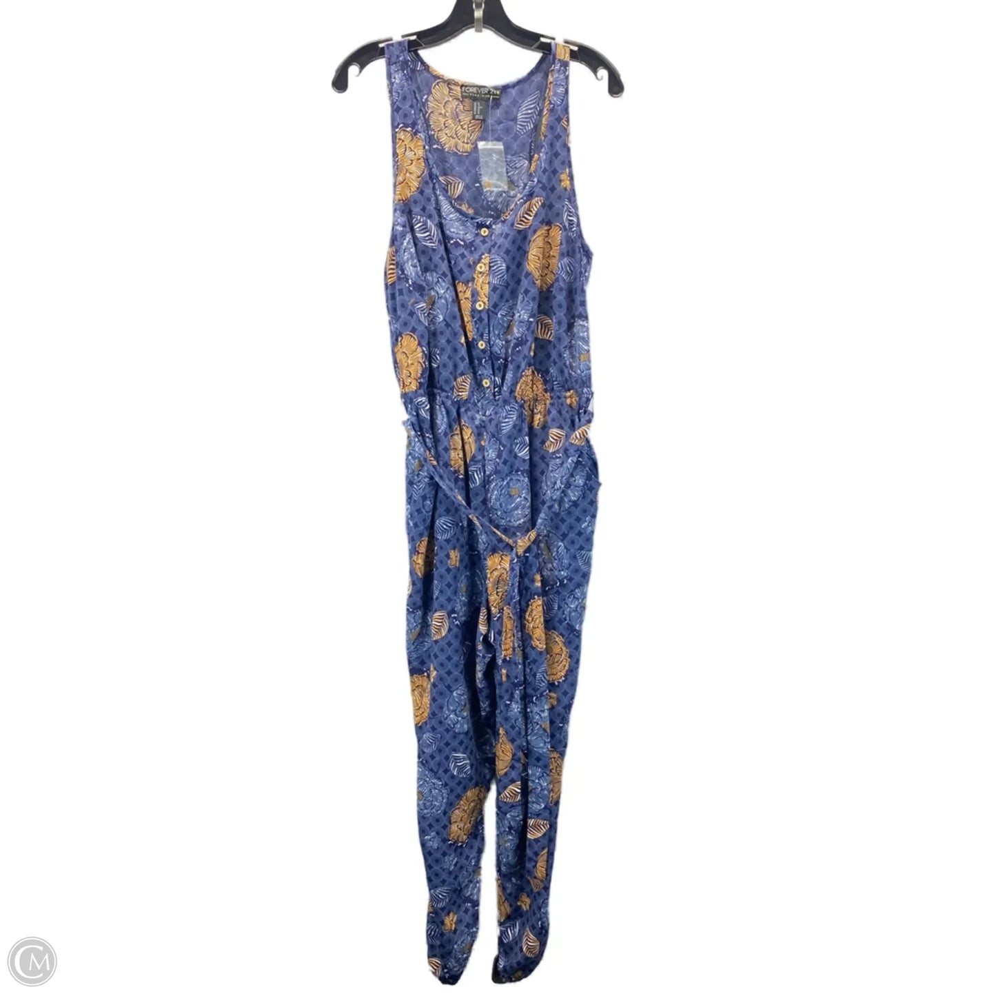 Jumpsuit By Forever 21 In Blue & Orange, Size: Xl