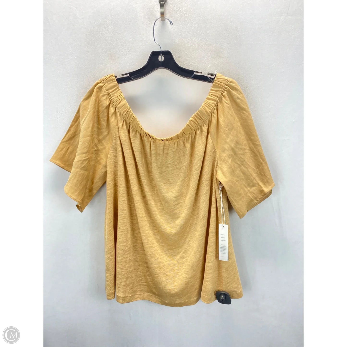 Top Short Sleeve By Chicos In Tan, Size: L