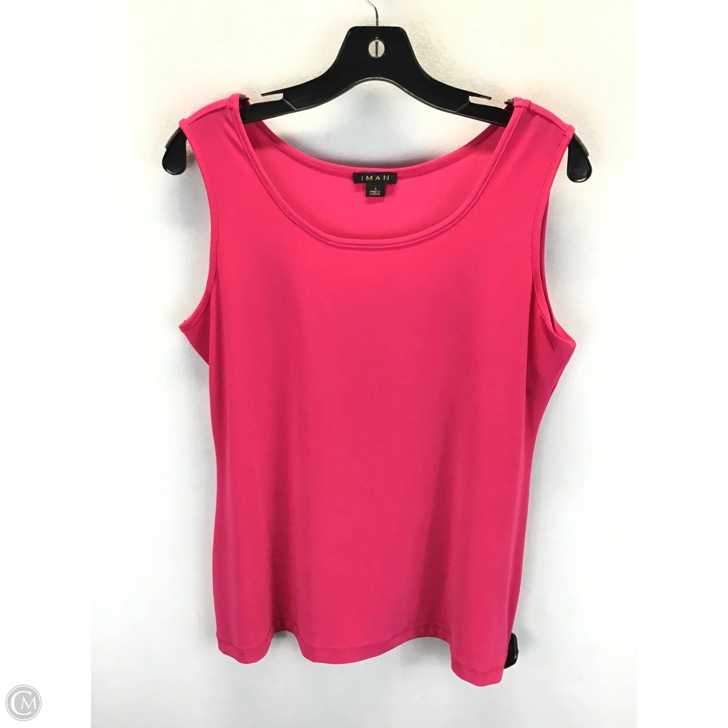 Top Sleeveless By Iman Hsn In Pink, Size: L