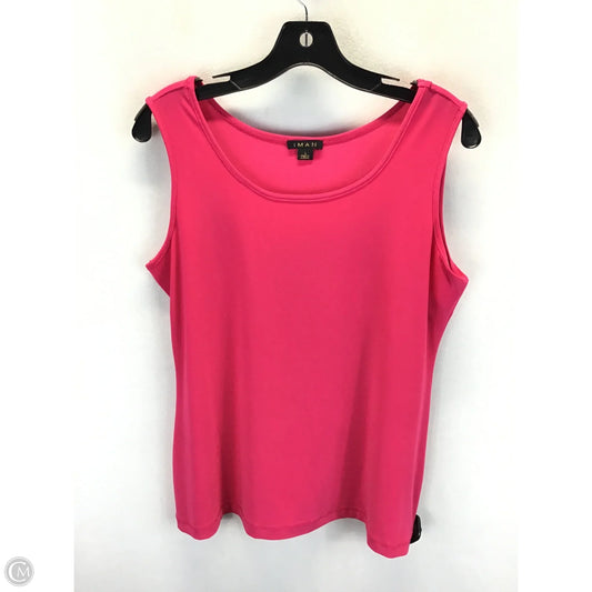Top Sleeveless By Iman Hsn In Pink, Size: L