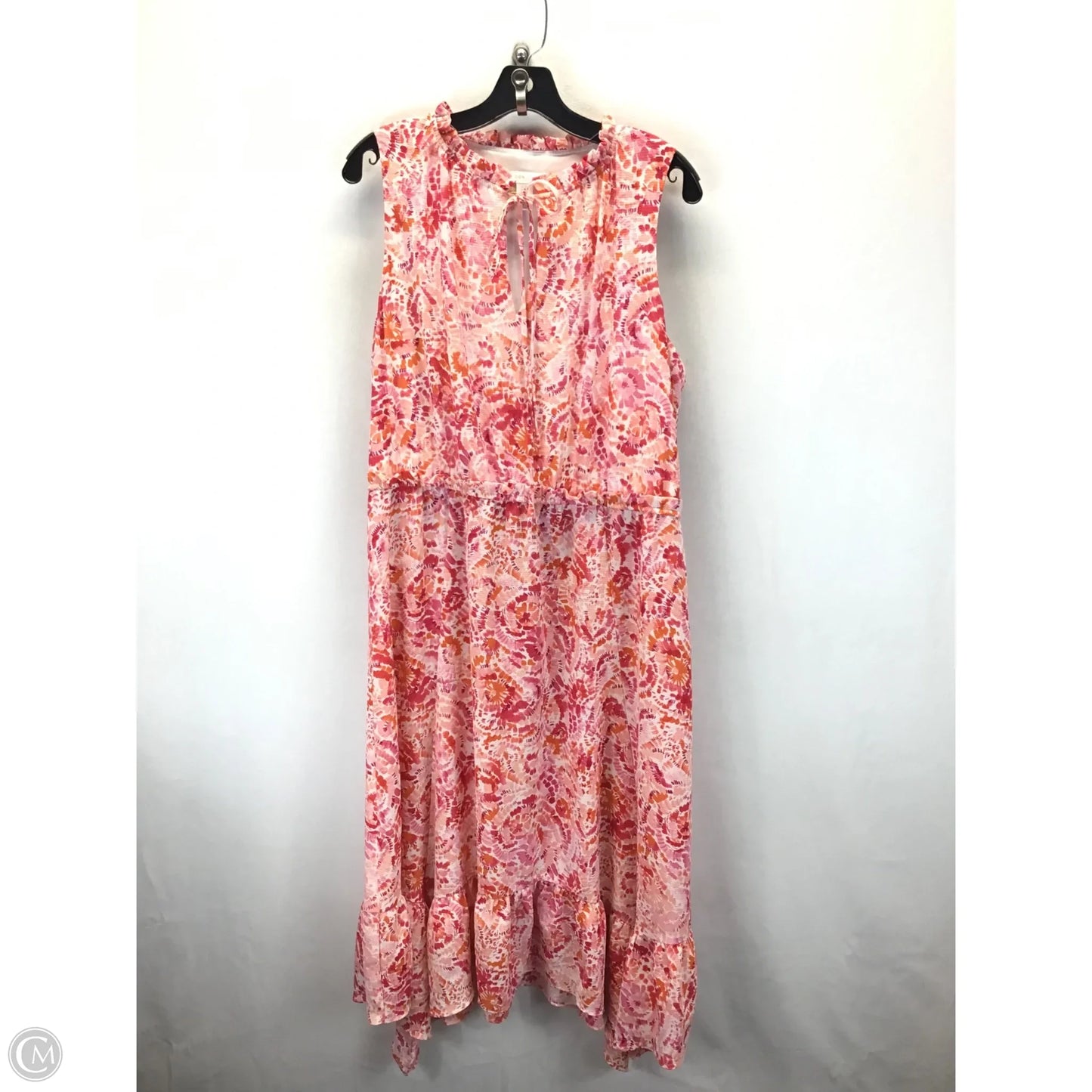 Dress Casual Maxi By London Times In Orange & Pink, Size: 16