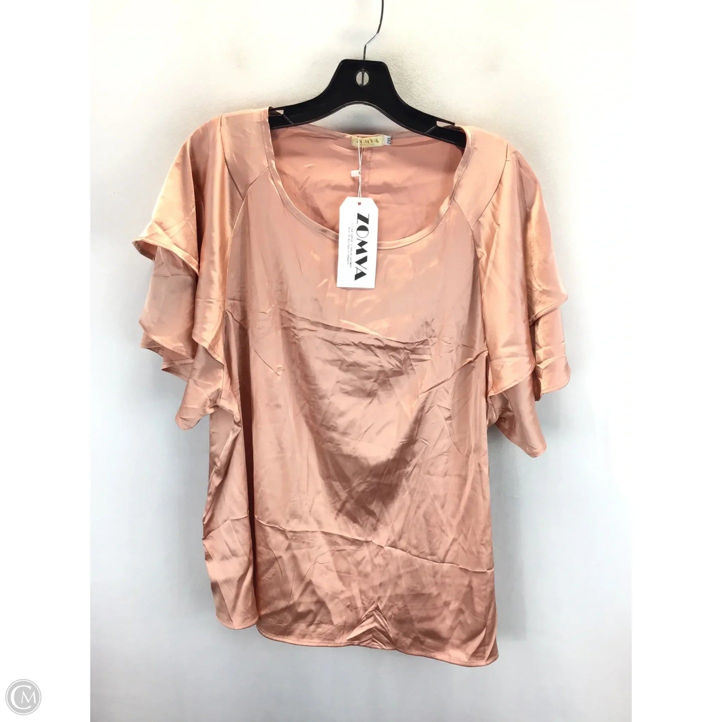Blouse Short Sleeve By Clothes Mentor In Peach, Size: 2x