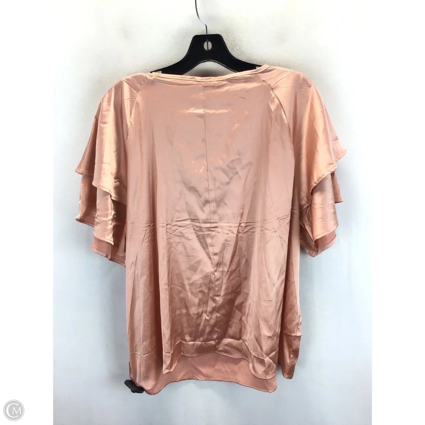 Blouse Short Sleeve By Clothes Mentor In Peach, Size: 2x