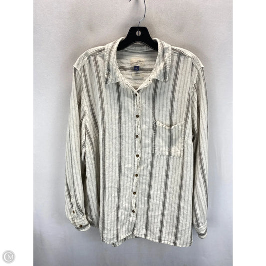 Top Long Sleeve By Universal Thread In Striped Pattern, Size: Xxl
