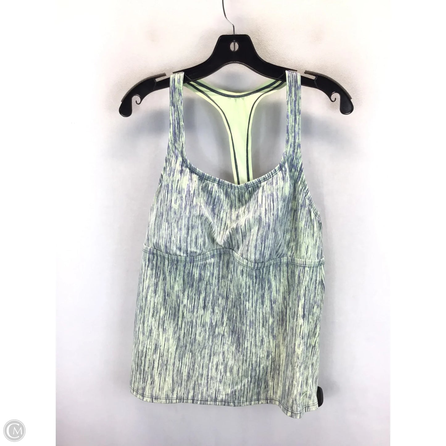 Athletic Tank Top By Nike In Blue & Green, Size: 1x