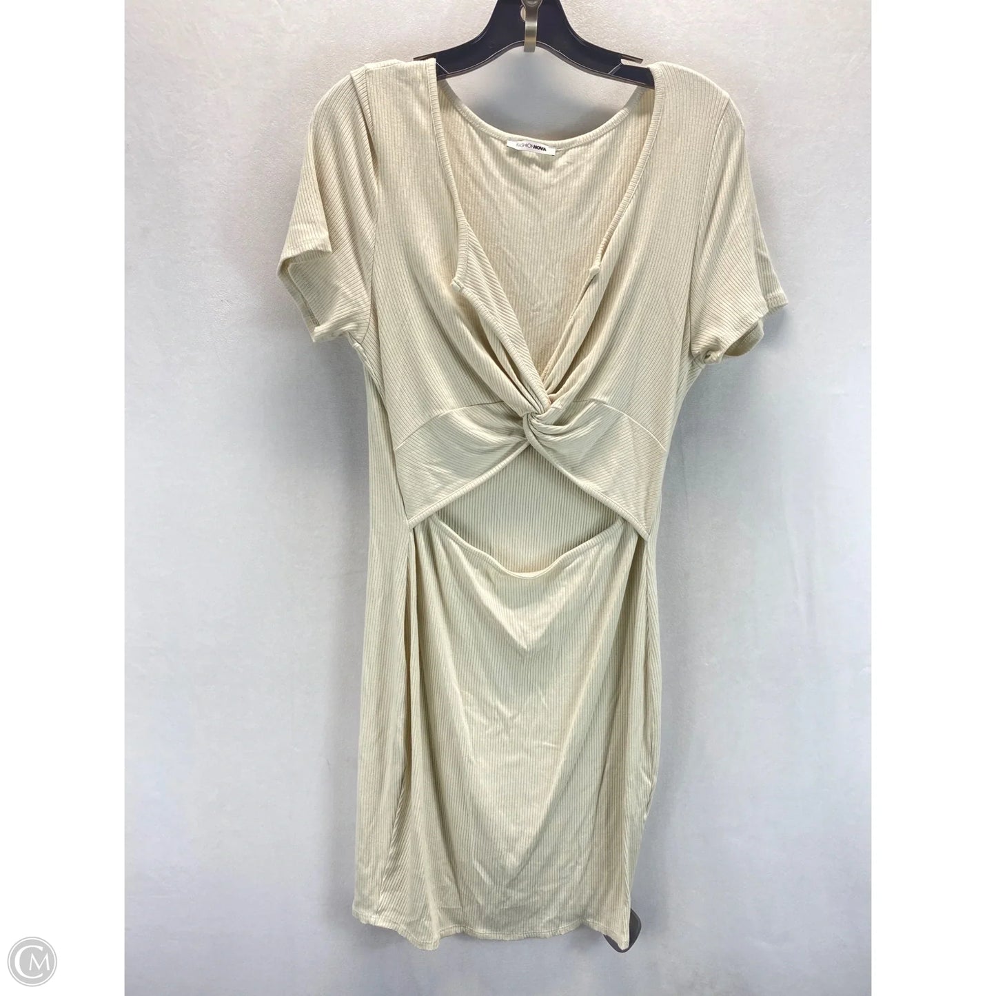 Dress Casual Midi By Fashion Nova In Ivory, Size: 1x