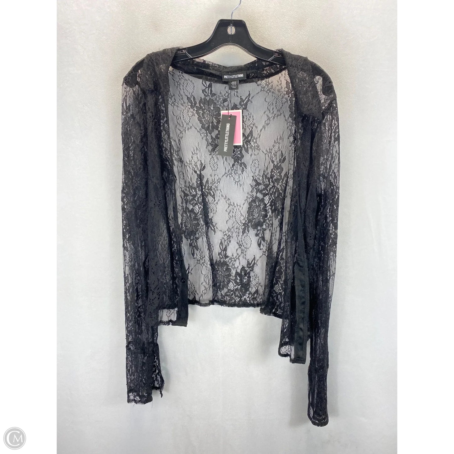 Top Long Sleeve By Pretty Little Thing In Black, Size: 10