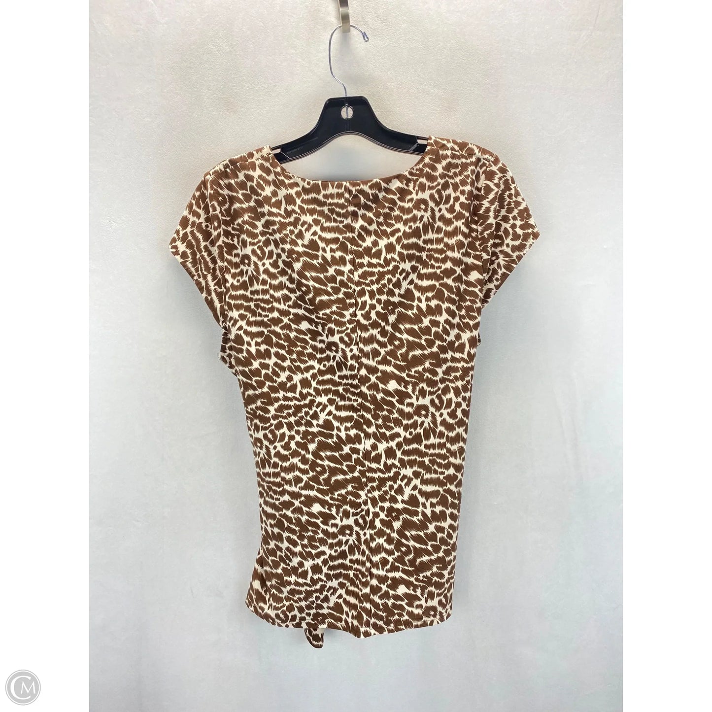Top Sleeveless By Dannyandnicole In Brown & Cream, Size: 16
