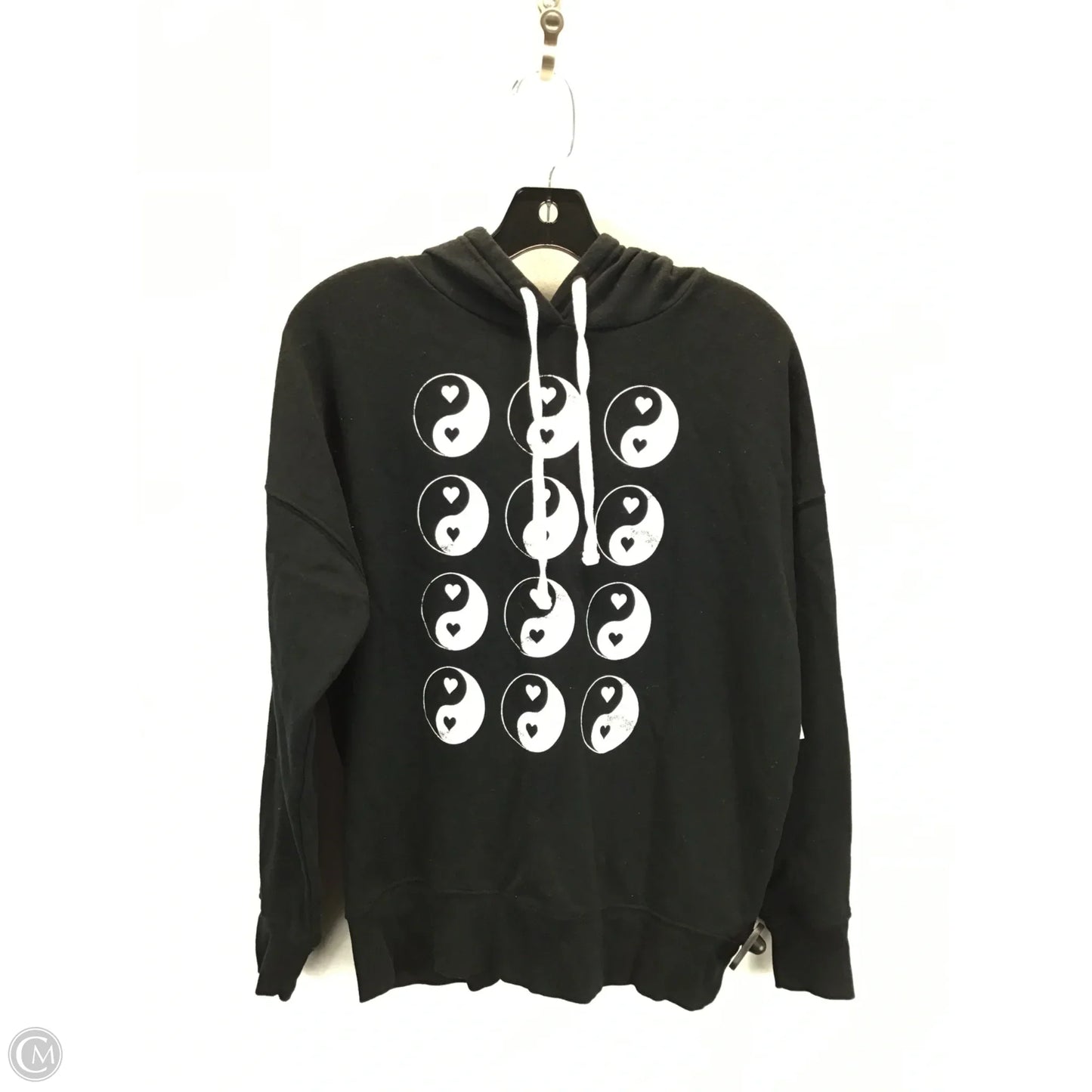 Sweatshirt Hoodie By Grayson Threads In Black & Cream, Size: S