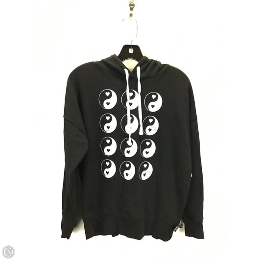 Sweatshirt Hoodie By Grayson Threads In Black & Cream, Size: S