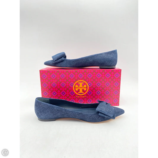 Shoes Designer By Tory Burch In Blue Denim, Size: 9.5
