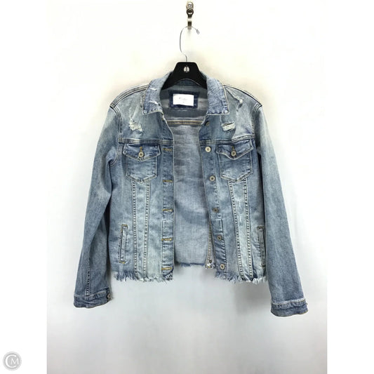 Jacket Denim By Kancan In Blue Denim, Size: Xs