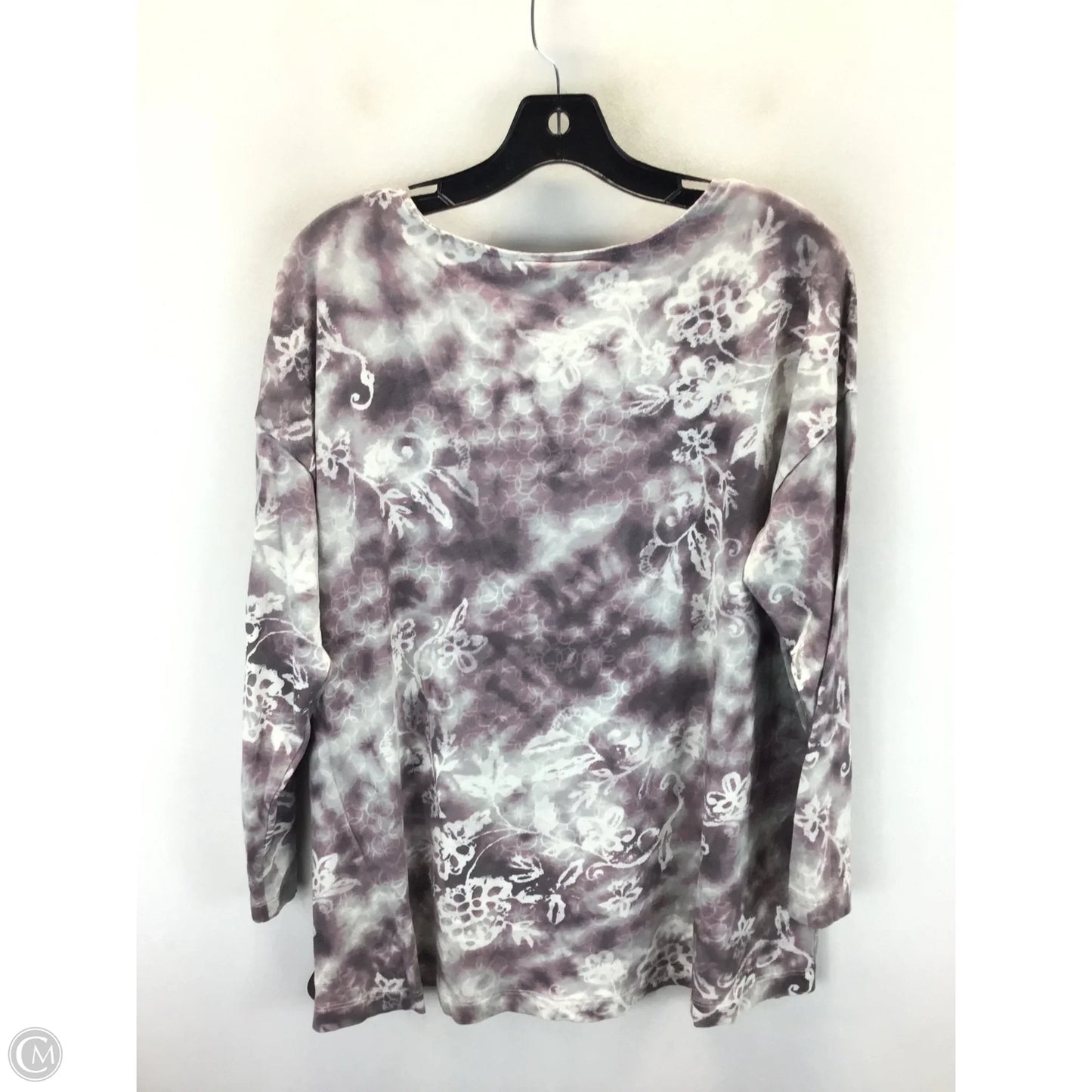 Top Long Sleeve By Pure Jill In Grey & Purple, Size: Xlp