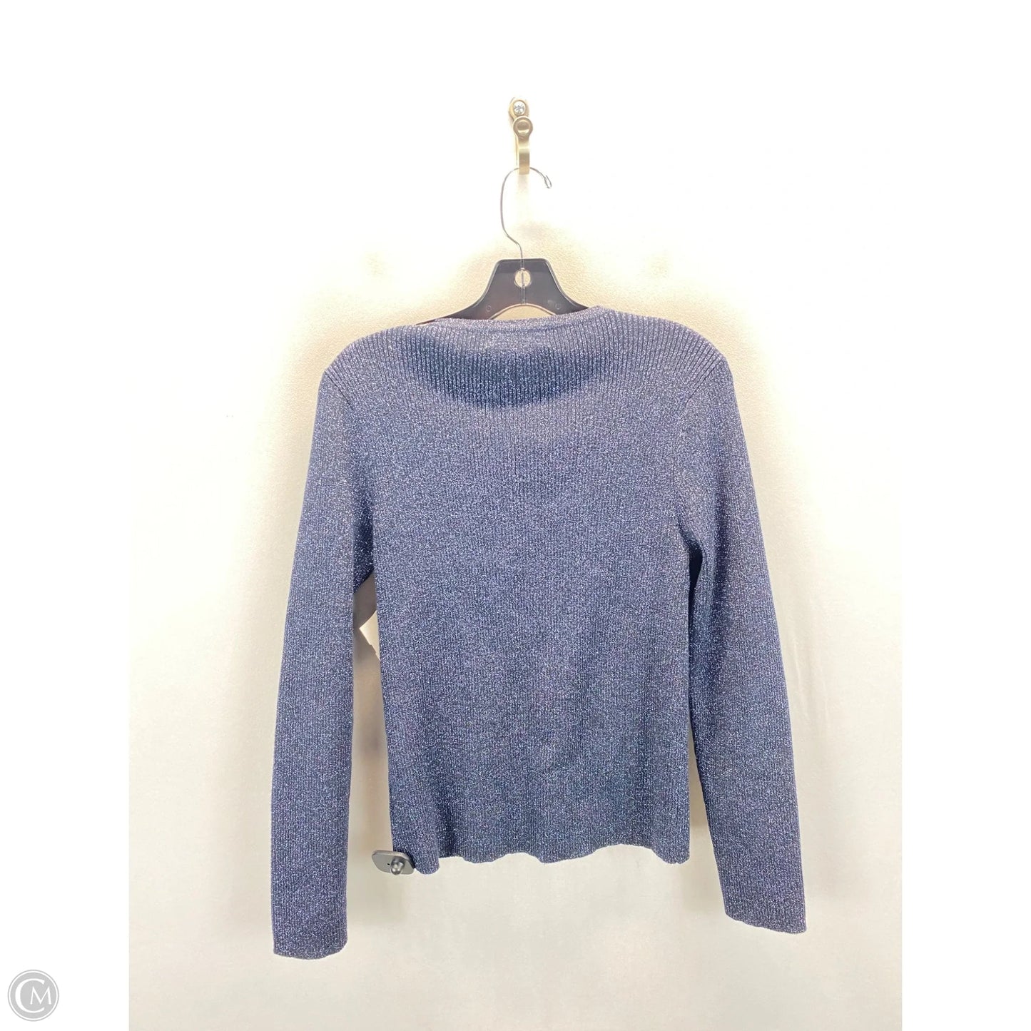 Sweater By Michael By Michael Kors In Blue & Silver, Size: Lp