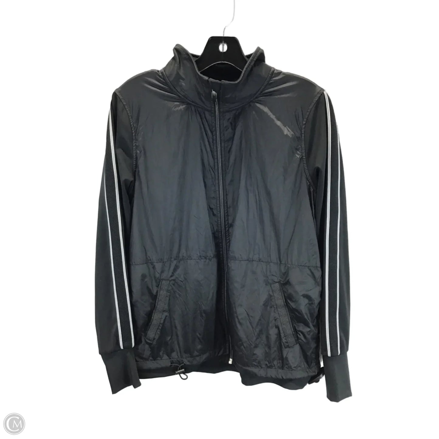 Athletic Jacket By Tangerine In Black & White, Size: M