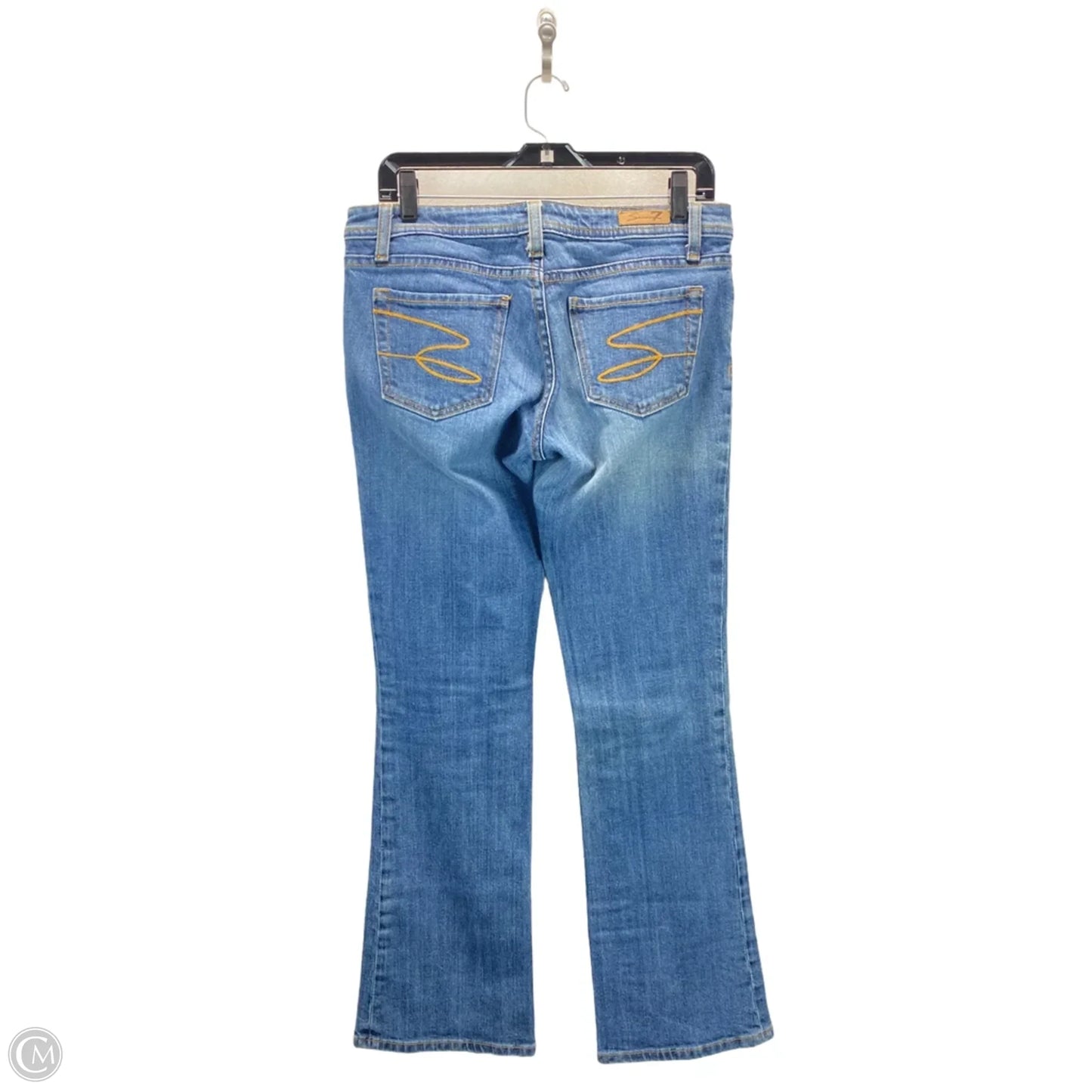 Jeans Flared By Seven 7 In Blue Denim, Size: 30