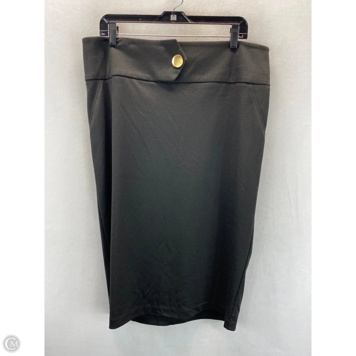 Skirt Midi By Ashley Stewart In Black, Size: Xl