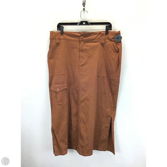 Skirt Maxi By Clothes Mentor In Bronze, Size: 18