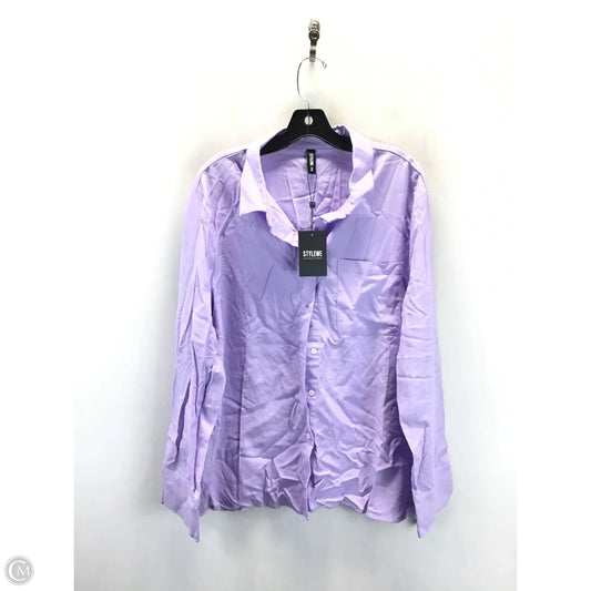Top Long Sleeve By Clothes Mentor In Purple, Size: 2x