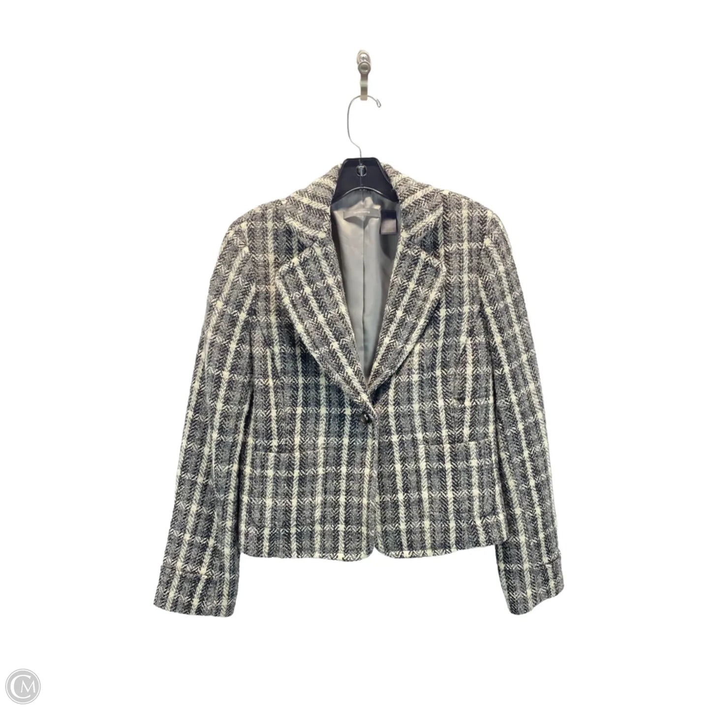 Blazer By Liz Claiborne In Grey & White, Size: 10