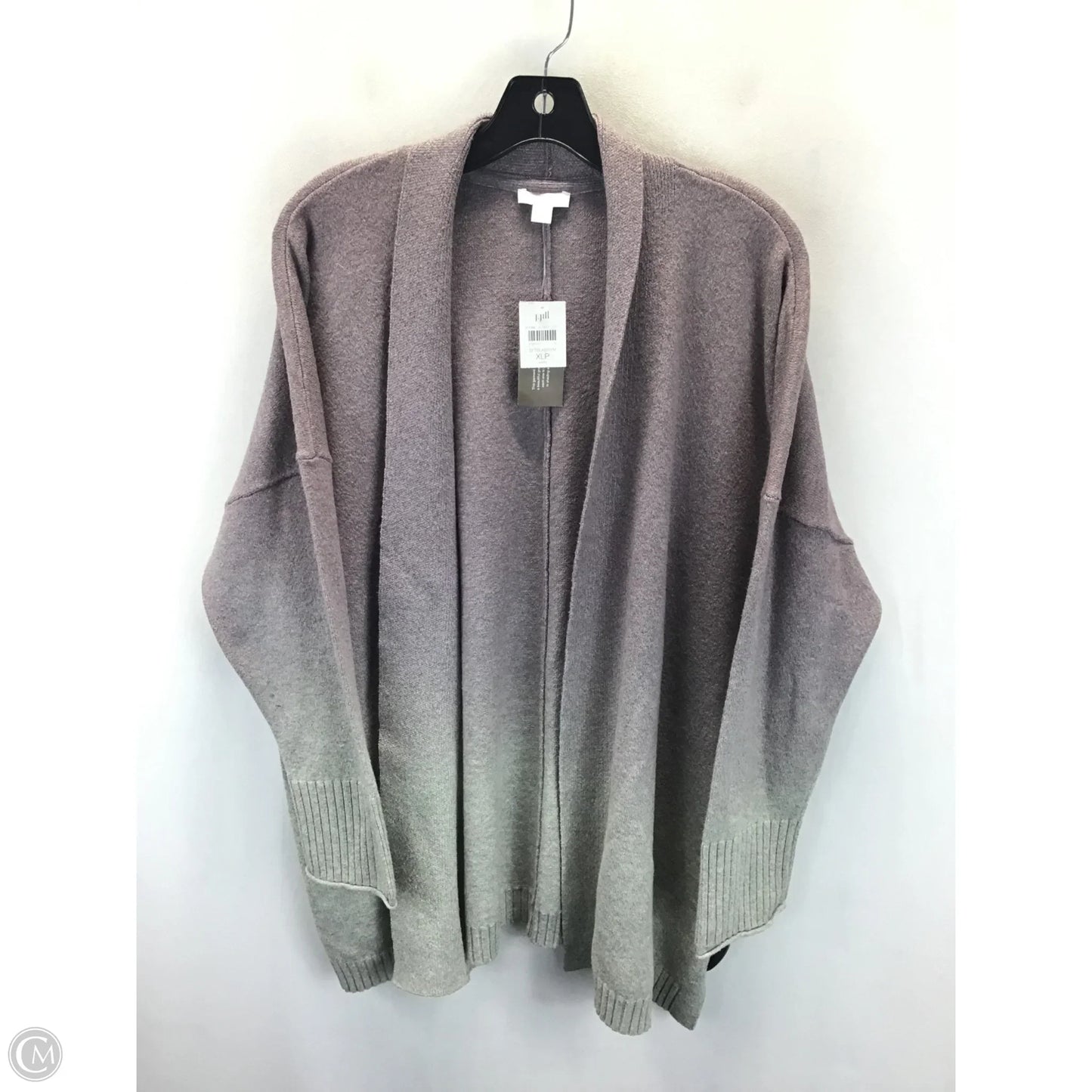Cardigan By J. Jill In Grey & Purple, Size: Xlp