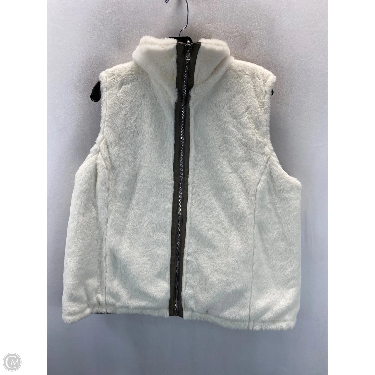 Vest Puffer & Quilted By Chicos In Taupe, Size: Xl