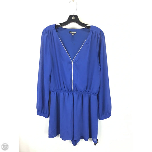 Romper By Express In Blue, Size: M