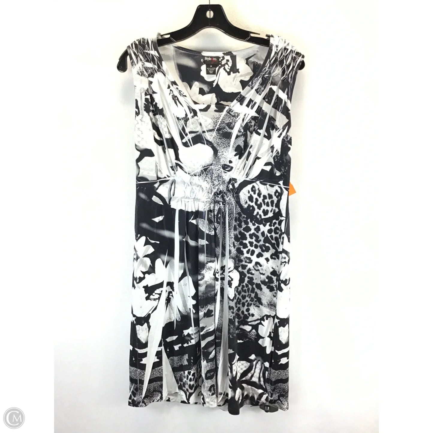 Dress Casual Midi By Style And Company In Black & White, Size: M