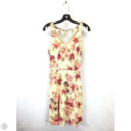 Dress Casual Midi By Loft In Floral Print, Size: 6