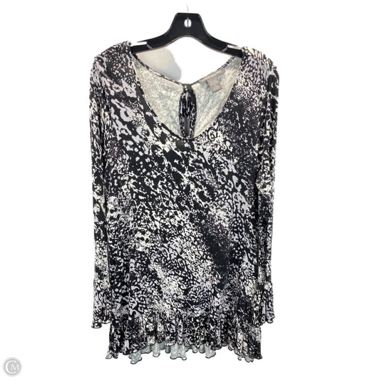 Top 3/4 Sleeve By Kate & Mallory In Black & White, Size: M