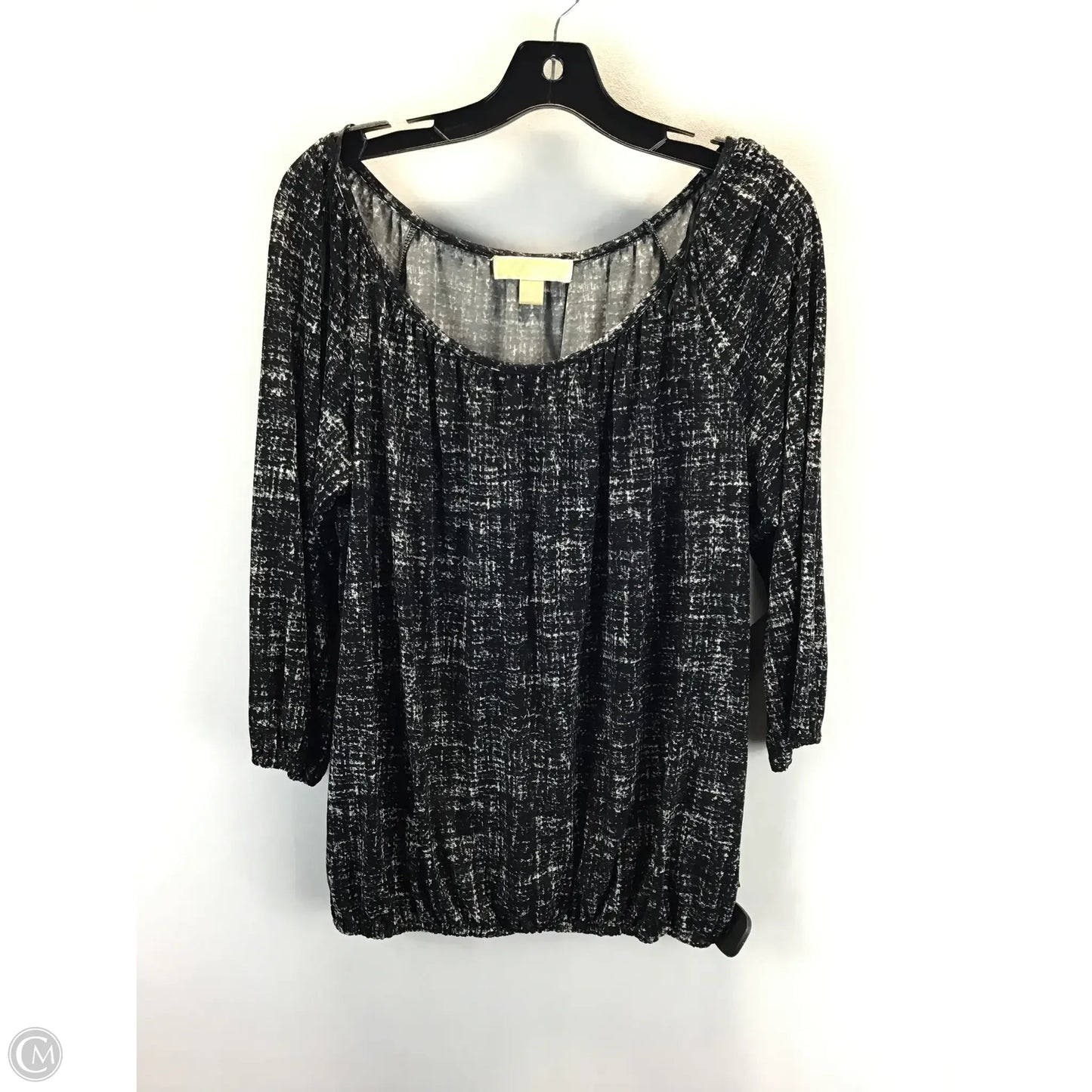 Top Long Sleeve By Michael By Michael Kors In Black & White, Size: M