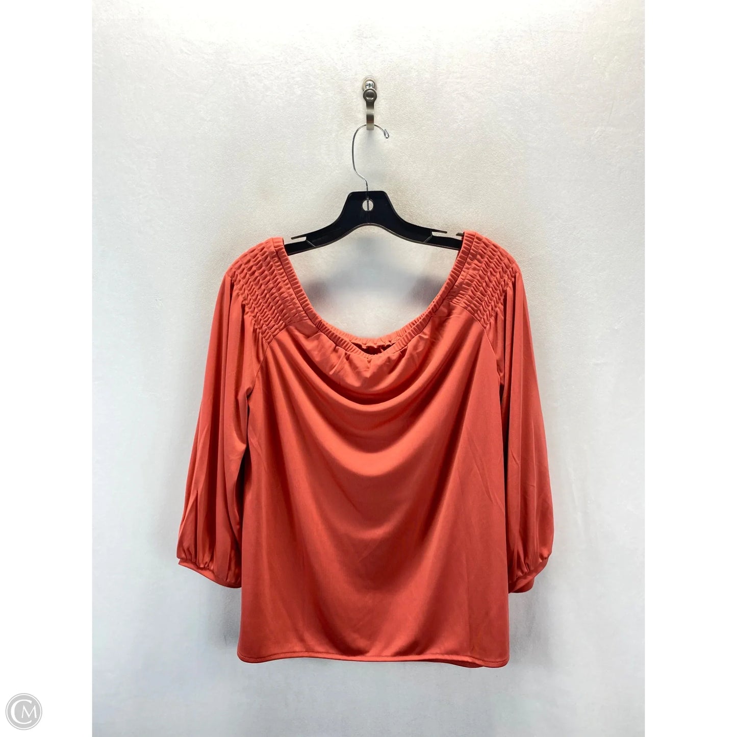 Top 2pc 3/4 Sleeve By Ann Taylor In Orange, Size: L