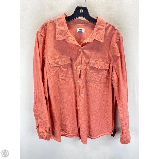 Top Long Sleeve By Old Navy In Peach, Size: Xl