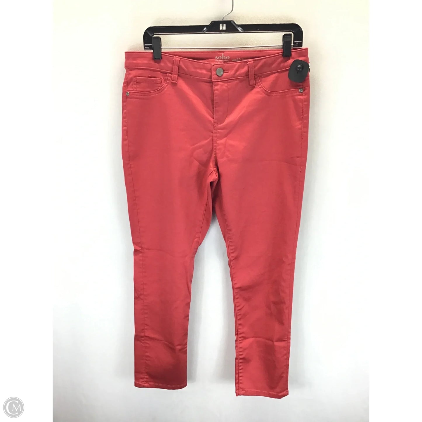 Jeans Straight By New York And Co In Red, Size: 10