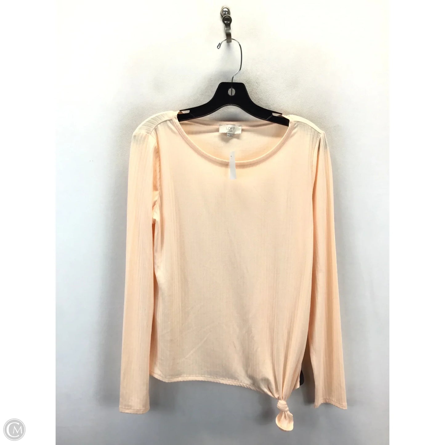 Top Long Sleeve By Loft In Peach, Size: M