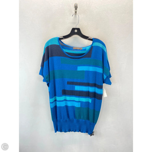 Top Short Sleeve By Limited In Black & Blue, Size: L