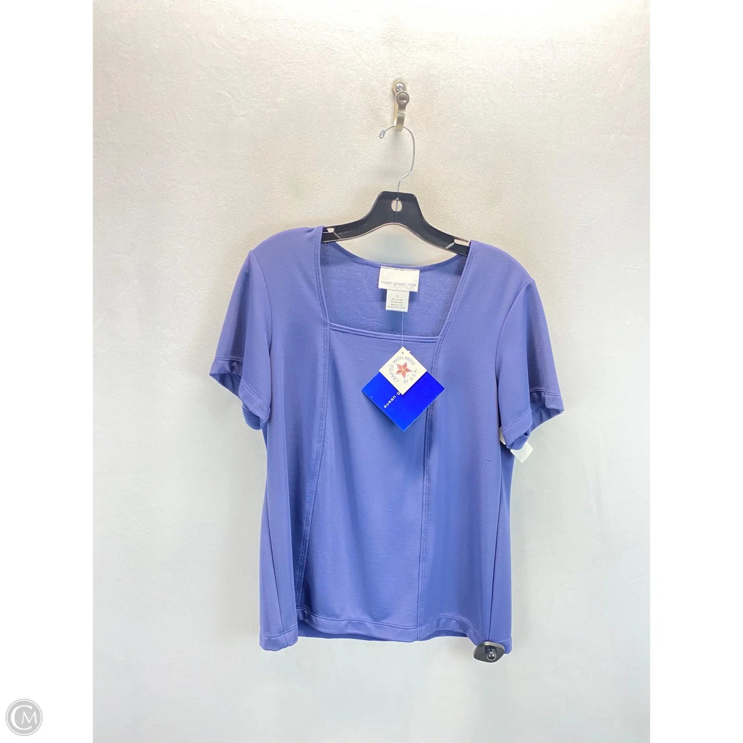 Top Short Sleeve By Susan Graver In Purple, Size: S