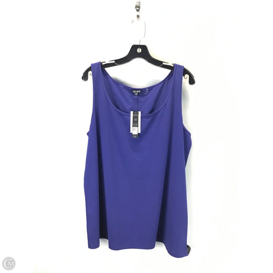 Top Sleeveless By Nic + Zoe In Blue, Size: 1x