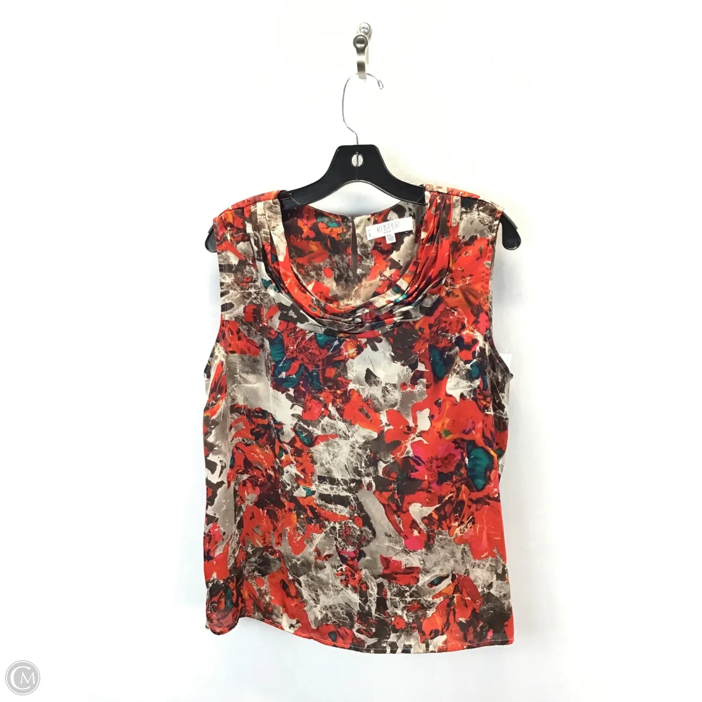 Top Sleeveless By Kasper In Multi-colored, Size: Xl