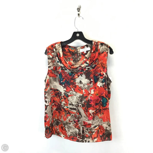 Top Sleeveless By Kasper In Multi-colored, Size: Xl