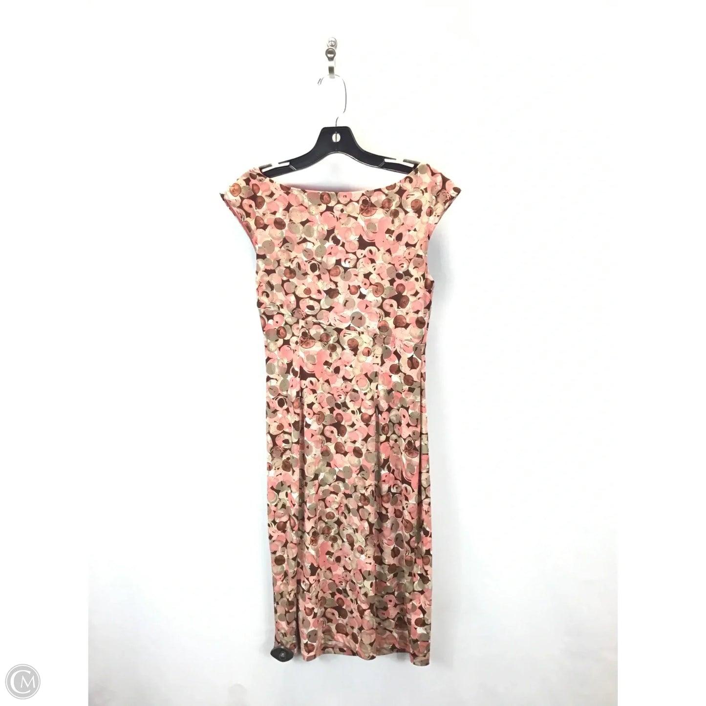Dress Casual Midi By Connected Apparel In Brown & Pink, Size: 6