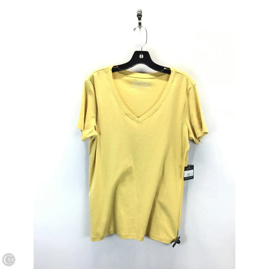 Top Short Sleeve By Eddie Bauer In Yellow, Size: Xl