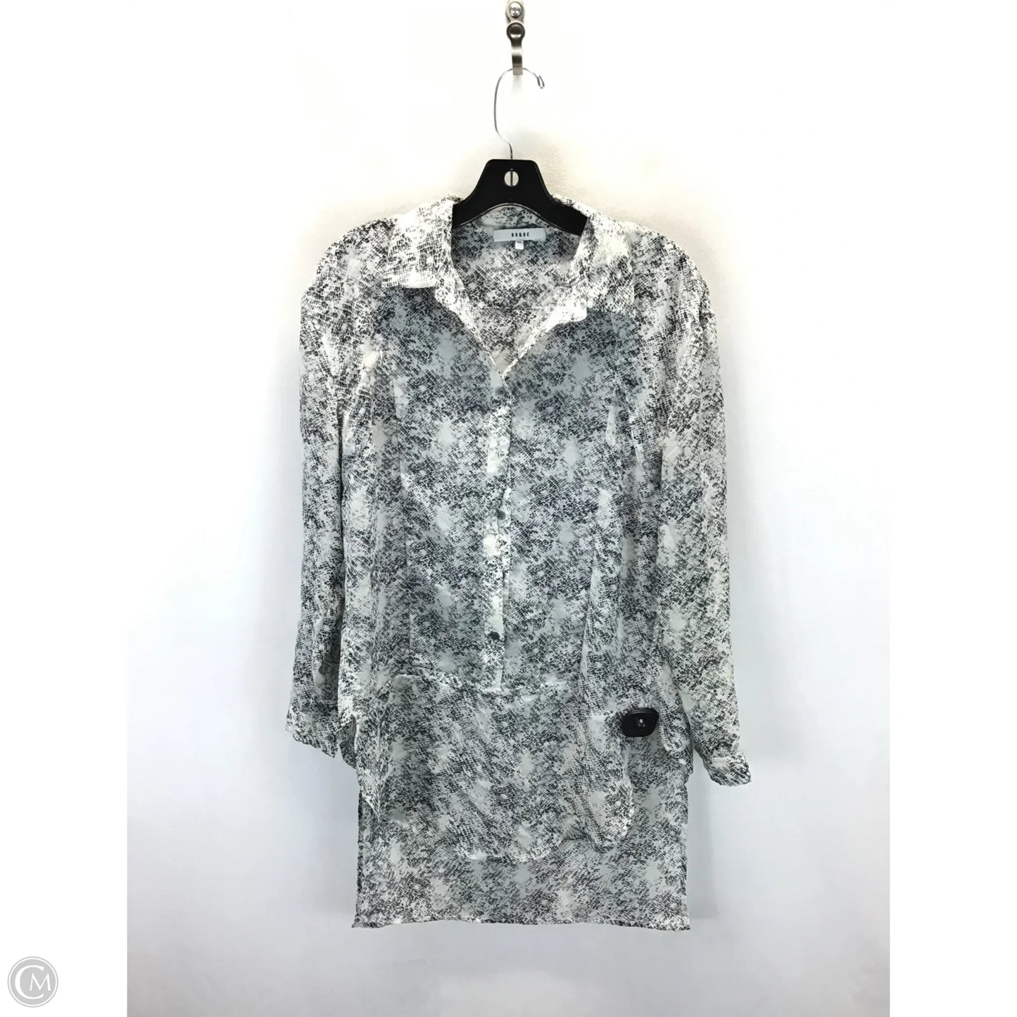 Top Long Sleeve By Ro & De In Snakeskin Print, Size: Xs