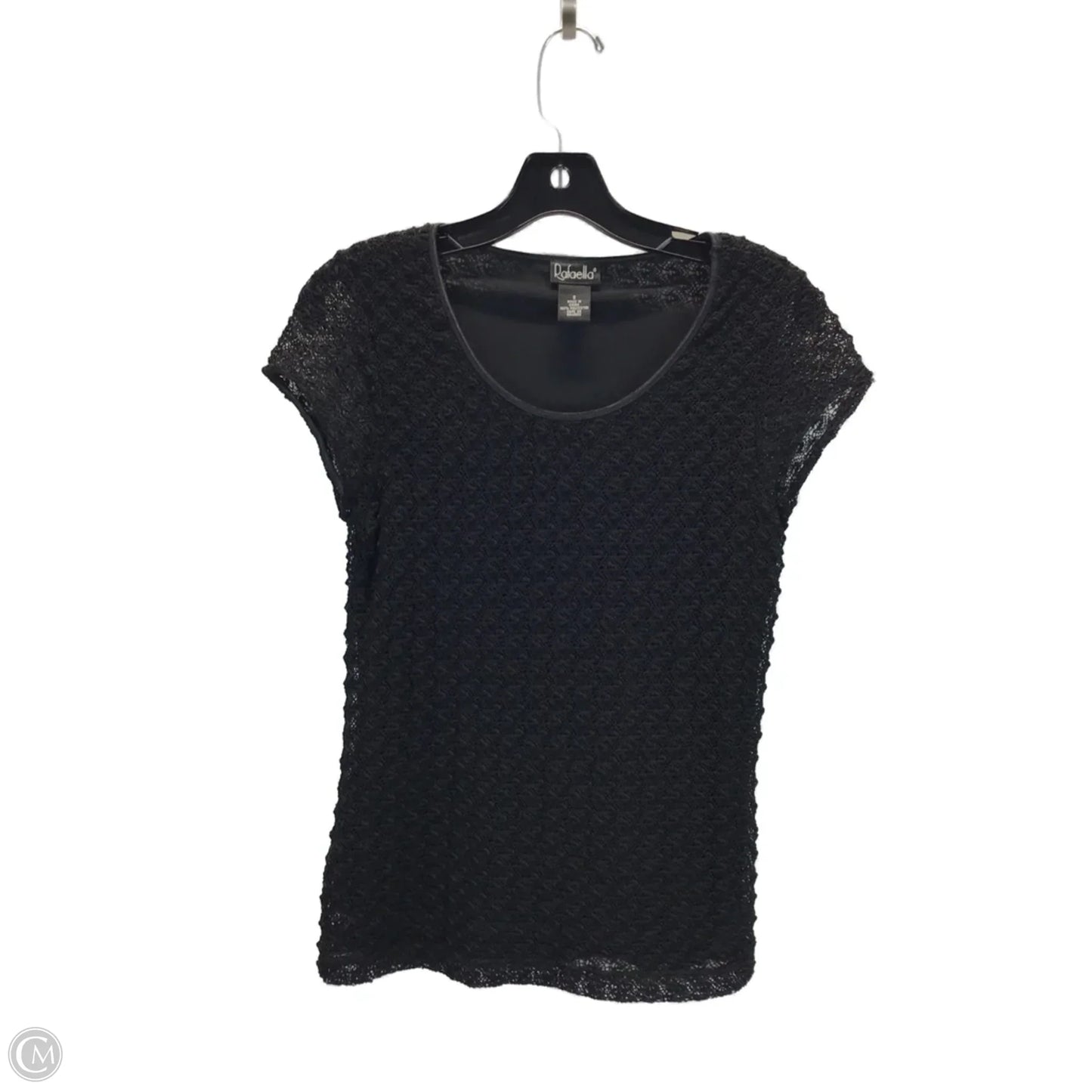 Top Short Sleeve By Rafaella In Black, Size: S