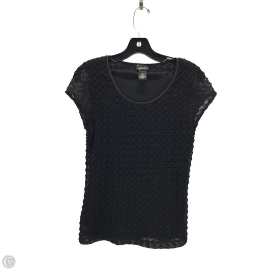 Top Short Sleeve By Rafaella In Black, Size: S