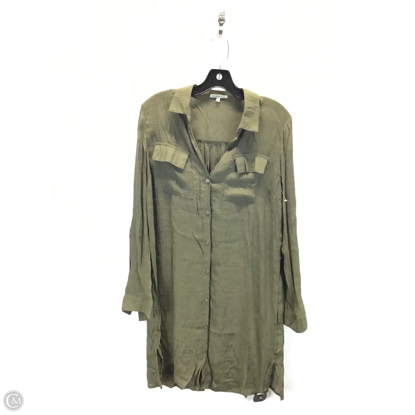 Tunic Long Sleeve By Charlotte Russe In Green, Size: L