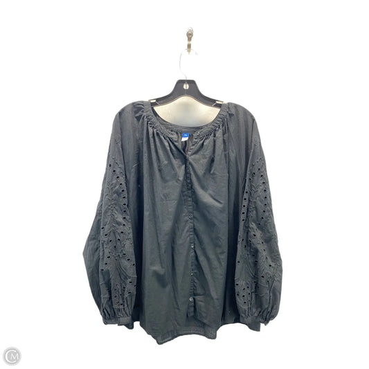 Top 2pc 3/4 Sleeve By Old Navy In Black, Size: 2x