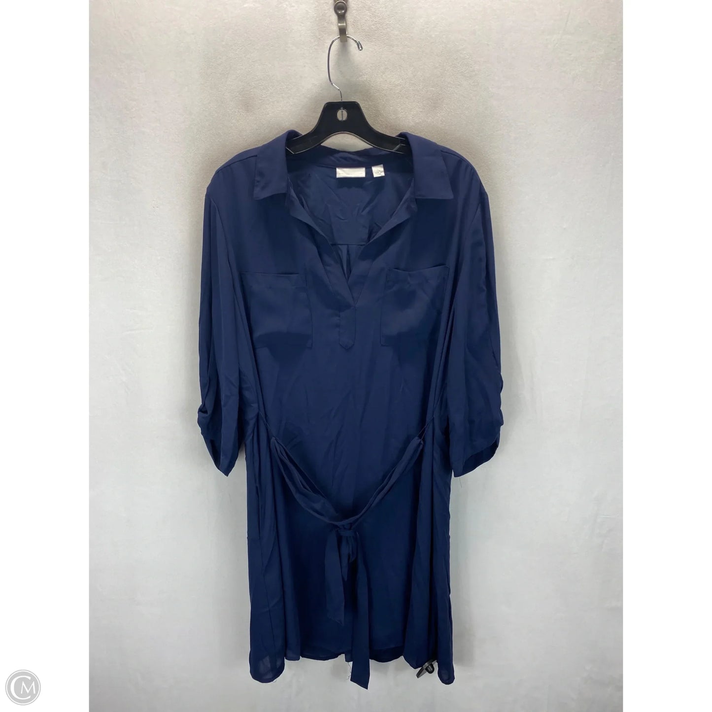 Dress Casual Midi By New York And Co In Blue, Size: L