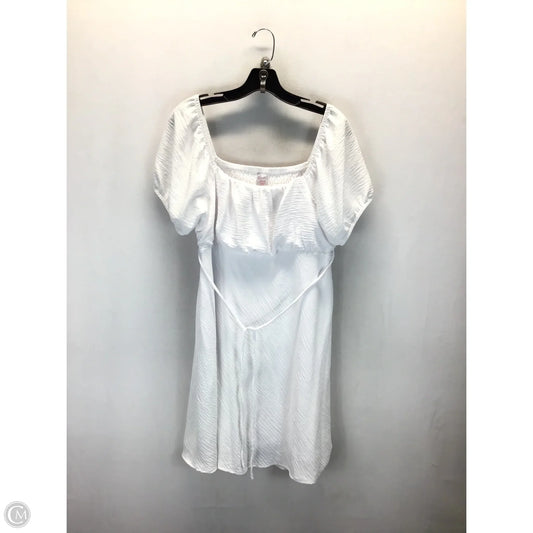 Dress Casual Midi By No Boundaries In White, Size: Xxl
